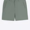 Green tapered fit shorts