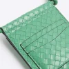 Green weave phone cross body bag