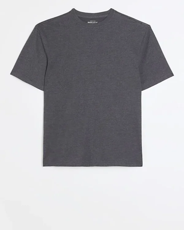 Grey marl regular fit t-shirt