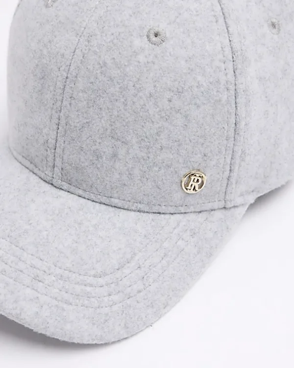 Grey melton cap