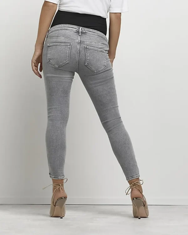 Grey Molly maternity skinny jeans