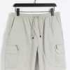 Grey regular fit cargo shorts