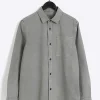 Grey regular fit chest pocket shirt