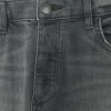 Grey slim fit faded jeans