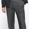 Grey slim fit smart joggers