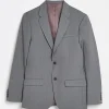 Grey Slim fit Twill Suit Jacket