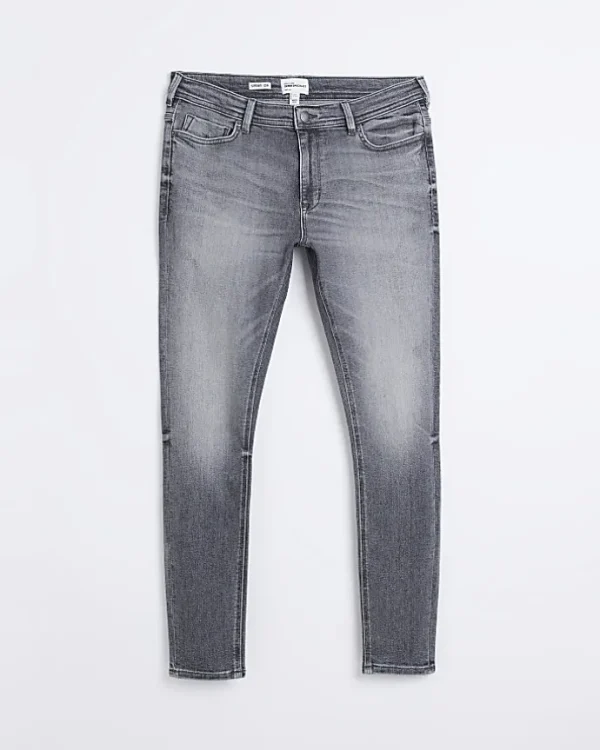 Grey spray on super skinny fit jeans