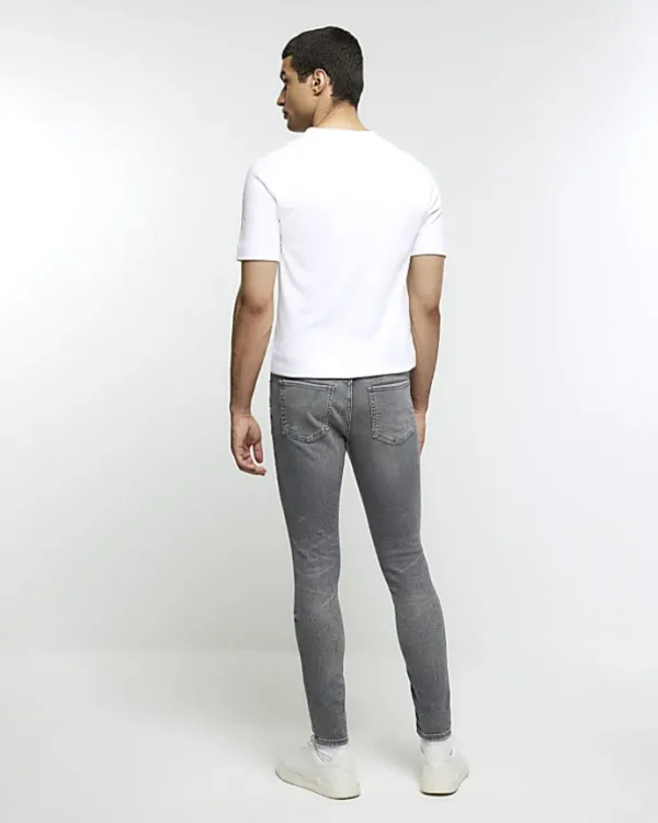 Grey spray on super skinny fit jeans