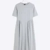 Grey t-shirt midi dress