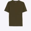 Khaki muscle fit t-shirt