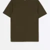 Khaki muscle fit t-shirt