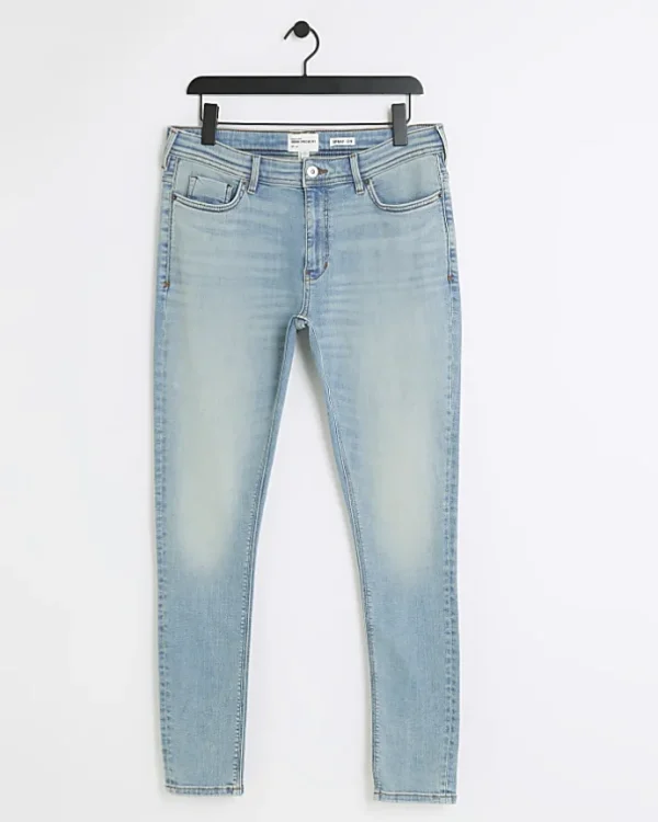 Light Blue Spray On Skinny Jeans