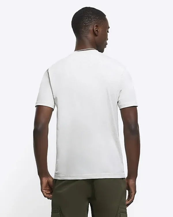 Light grey slim fit t-shirt