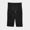 Maternity black denim cycling shorts