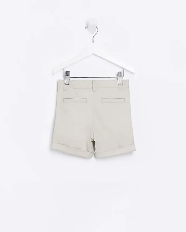 Mini Boys Beige Stretch Chino Shorts