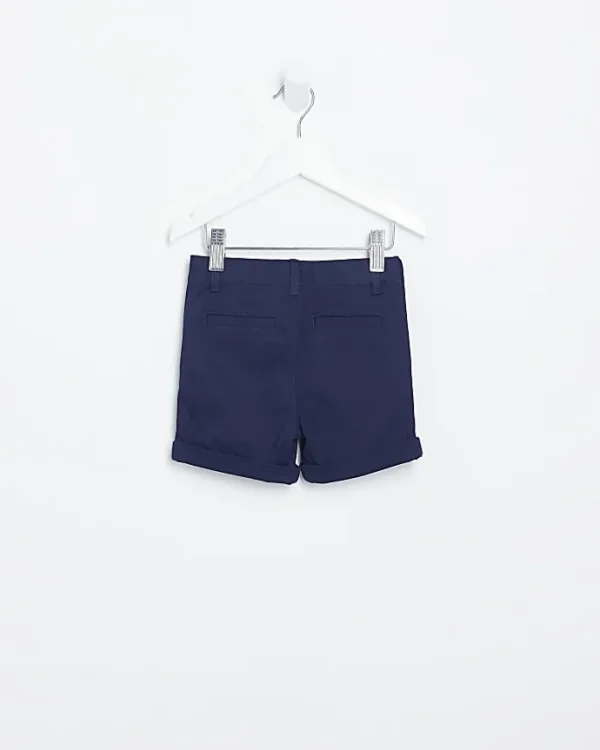 Mini Boys Navy Stretch Chino Shorts