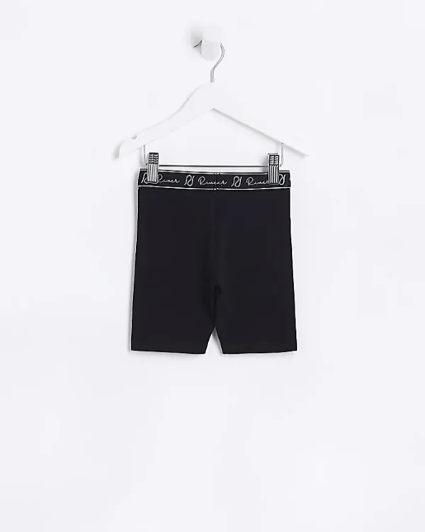 Mini Girls Black RI Cycling Shorts