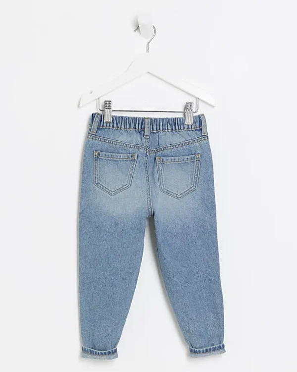 Mini girls blue mom jeans