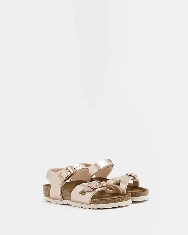 Mini girls Rose Gold Birkenstock sandals