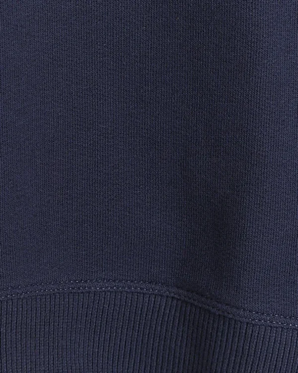 Navy crop plain sweatshirt