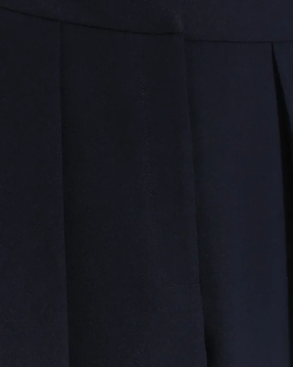 Navy high waisted wide leg trousers