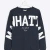 Navy Manhattan graphic sweatshirt