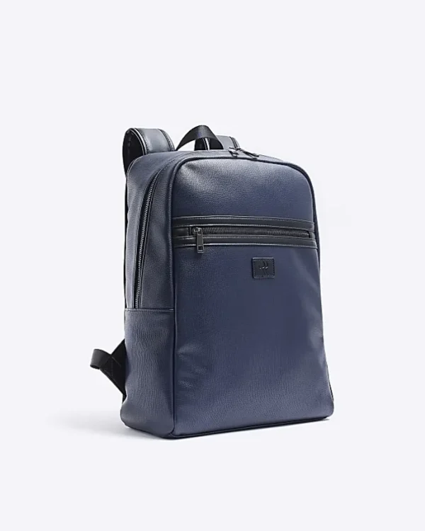 Navy pebbled rucksack