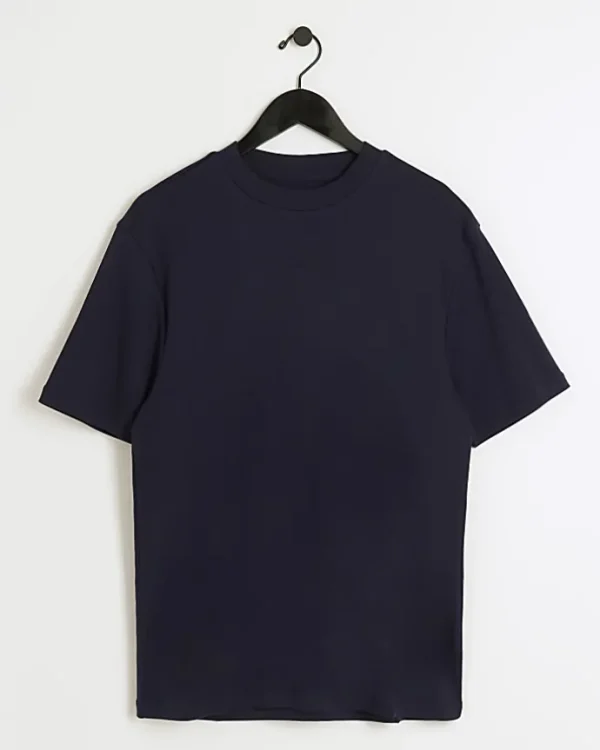 Navy RI studio slim fit t-shirt