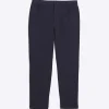 Navy slim fit twill pull on smart joggers