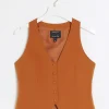 Orange Button Front Waistcoat