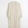 Petite beige longline cosy cardigan