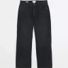 Petite black high waisted straight leg jeans