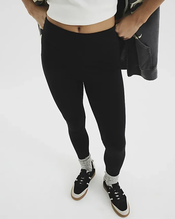 Petite black high waisted leggings