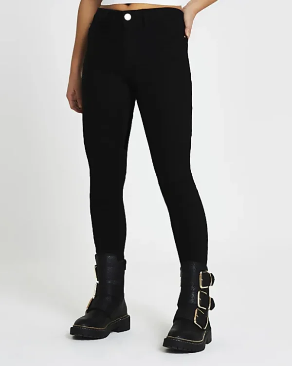 Petite black Molly mid mise skinny jeans