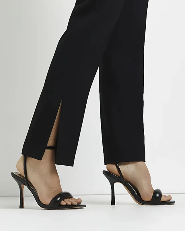 Petite Black Split Side Trousers