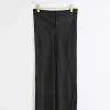 Petite black tie waist maxi skirt