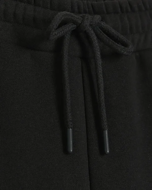 Petite black wide leg cargo joggers