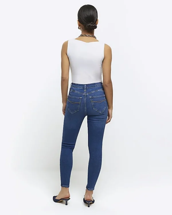 Petite blue bum sculpt skinny jeans