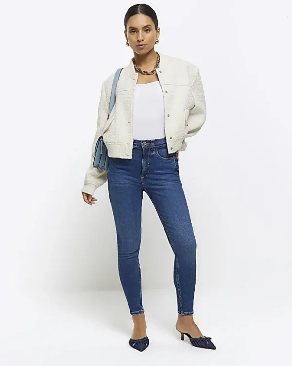 Petite blue bum sculpt skinny jeans