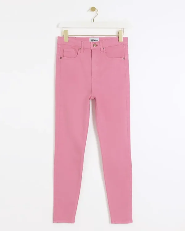 Pink high waisted bum sculpt jeggings