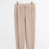 Pink lyocell cuffed joggers