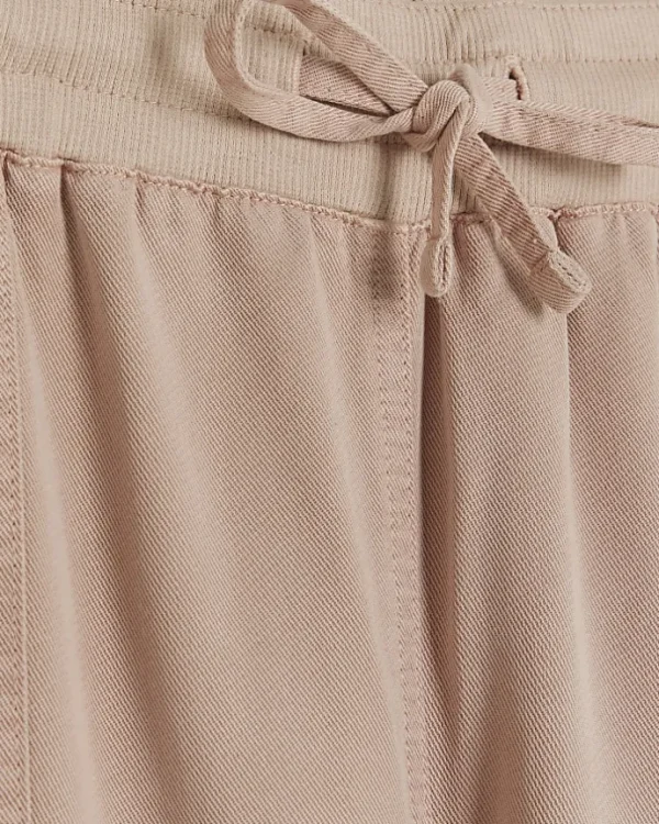 Pink lyocell cuffed joggers