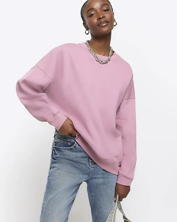 Pink oversized sweatshirt