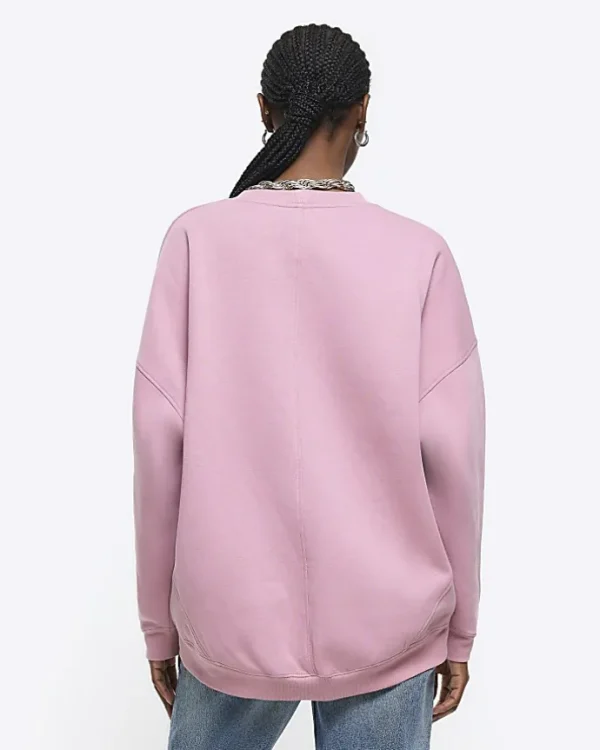 Pink oversized sweatshirt