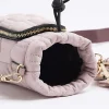 Pink quilted bottle holder bag