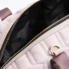 Pink soft quilted travel bag