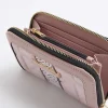 Pink soft quilted webbing purse