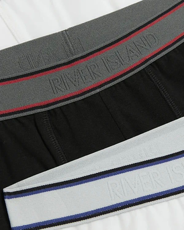 4PK Black and White cotton stretch Trunks