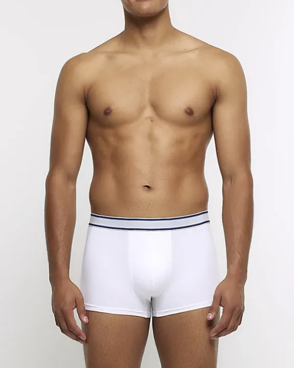 4PK Black and White cotton stretch Trunks