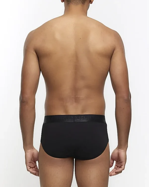 4PK black cotton stretch briefs